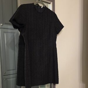 Zara Black Textured Mini Dress